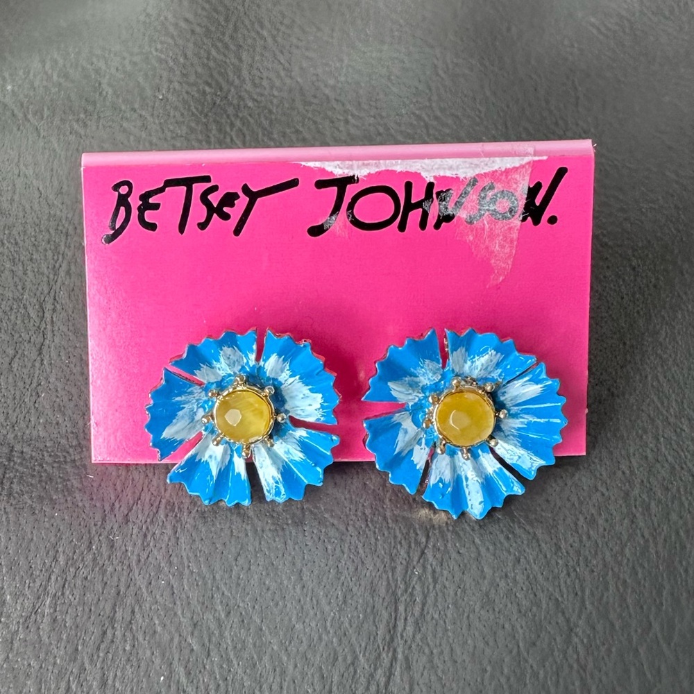 Blue Betsey Johnson earrings